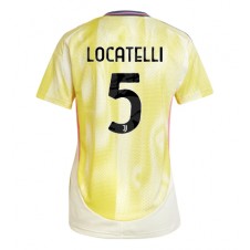 Juventus Manuel Locatelli #5 Bortatröja Dam 2024-25 Korta ärmar